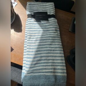 NWT Magaschoni Blue and White Decorative Throw